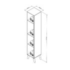 Armário Multiuso 1 Porta 4 Prateleiras Slim Appunto Branco