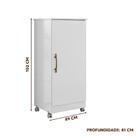 Armário Multiuso 1 Porta Branco Lírio Moval