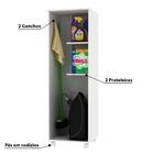 Armário Multiuso 1 Porta Com 2 Prateleiras E Rodízios - Branco