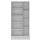 Armário Multiuso 1 Porta Com Espelho Espresso Móveis Branco