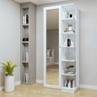 Armário Multiuso 1 Porta Com Espelho João Pessoa   Branco