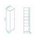 Armário Multiuso 1 Porta Com Espelho Multimóveis Vcr30023