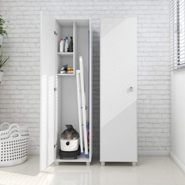 Armário Multiuso 1 Porta Cozinha / Área De Serviço Branco