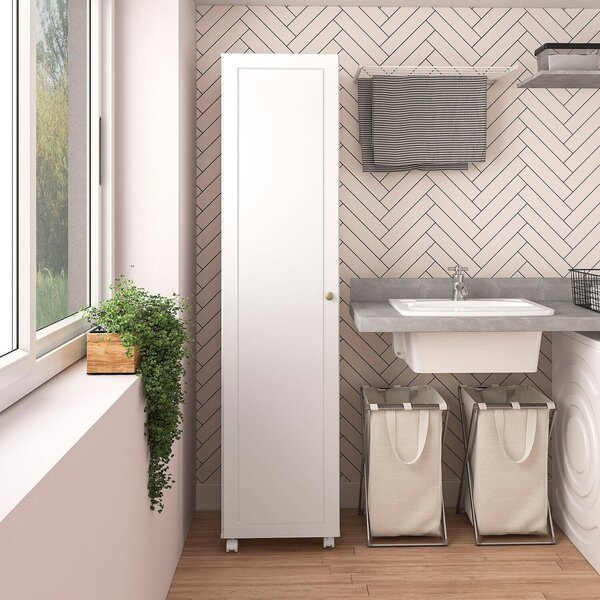 Armário Multiuso 1 Porta Pérola Yescasa Branco