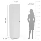 Armário Multiuso 1 Porta Pérola Yescasa Branco