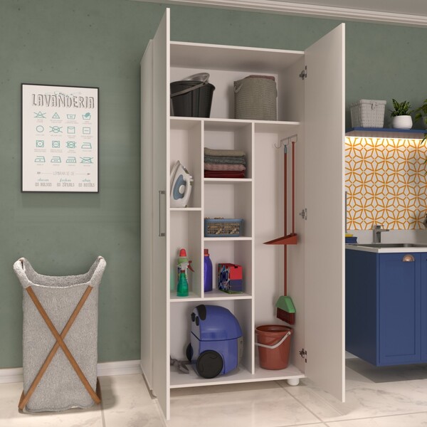 Armário Multiuso 2 Portas 100% Mdf 1293 Branco - Foscarini