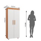 Armário Multiuso 2 Portas 1 Gaveta Advantage Freijó/ Off-white