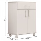 Armário Multiuso 2 Portas 1 Gaveta Branco 3030 - Percasa