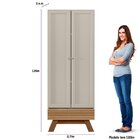 Armário Multiuso 2 Portas 1 Gaveta Retrô Bari Linea Brasil Am