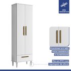 Armário Multiuso 2 Portas 1 Gavetas Natal Nature/off White