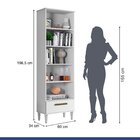 Armário Multiuso 2 Portas 1 Gavetas Natal Nature/off White