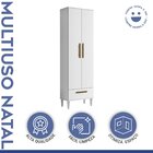 Armário Multiuso 2 Portas 1 Gavetas Natal Nature/off White