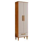 Armário Multiuso 2 Portas 1 Gavetas Natal Nature/off White
