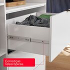 Armário Multiuso 2 Portas 2 Gavetas Com Espelho Joy Branco