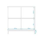 Armário Multiuso 2 Portas 2 Prateleiras Branco/metal Preto Bm