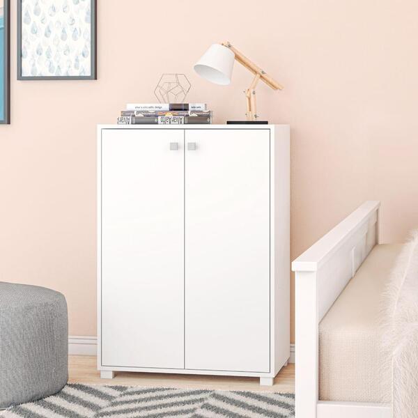 Armário Multiuso 2 Portas 2 Prateleiras Brv - Branco