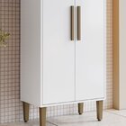 Armário Multiuso 2 Portas 3 Prateleira Paraná Branco