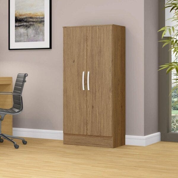 Armário Multiuso 2 Portas 3 Prateleiras Bhappy Espresso Móveis