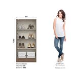 Armário Multiuso 2 Portas 3 Prateleiras Bhappy Henn Castanho