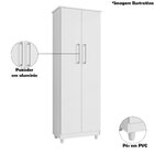 Armário Multiuso 2 Portas 3 Prateleiras Nero Branco