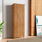 Armário Multiuso 2 Portas 3 Prateleiras Nero Cedro