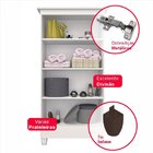 Armário Multiuso 2 Portas 3 Prateleiras Tokio Branco