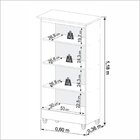 Armário Multiuso 2 Portas 3 Prateleiras Tokio Wengue Naturale