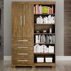 Armário Multiuso 2 Portas 4 Gavetas Lisboa Valdemóveis Ipê