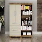 Armário Multiuso 2 Portas 4 Gavetas Lisboa Valdemóveis Ipe/of