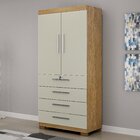 Armário Multiuso 2 Portas 4 Gavetas Verona Valdemóveis Cinamo