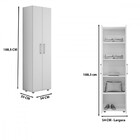 Armário Multiuso 2 Portas 4 Prateleiras Beatriz - Ajl Móveis