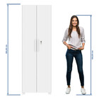 Armário Multiuso 2 Portas 4 Prateleiras Branco Nt4020 – Notáv