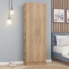 Armário Multiuso 2 Portas 4 Prateleiras Carvalho