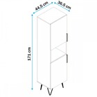 Armário Multiuso 2 Portas 4 Prateleiras Castanho/ades Preto/m