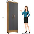 Armário Multiuso 2 Portas 4 Prateleiras Com Chave Egito Carva