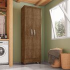 Armário Multiuso 2 Portas 4 Prateleiras Com Chave Egito Malbec