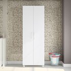 Armário Multiuso 2 Portas 4 Prateleiras Com Espaço Para Vasso