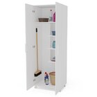 Armário Multiuso 2 Portas 4 Prateleiras Com Espaço Para Vasso