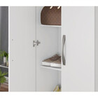 Armário Multiuso 2 Portas 4 Prateleiras Freijó Trend/off Whit