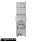 Armário Multiuso 2 Portas 4 Prateleiras Isis Castanho - Palla