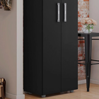 Armário Multiuso 2 Portas 4 Prateleiras Isis Preto - Pallazio