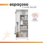 Armário Multiuso 2 Portas 4 Prateleiras Jade Moval Branco