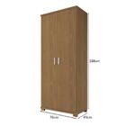 Armário Multiuso 2 Portas 4 Prateleiras New F08 Freijó - Mpoz