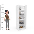 Armário Multiuso 2 Portas 4 Prateleiras Picuí Branco