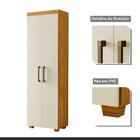 Armário Multiuso 2 Portas 4 Prateleiras Turim Cinamomo/off Wh