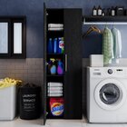 Armário Multiuso 2 Portas 5 Nichos 180x60cm Mdp Lille  Preto