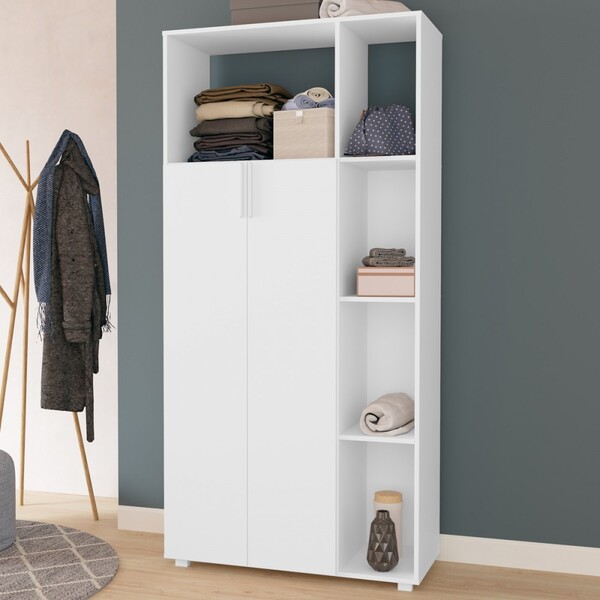 Armário Multiuso 2 Portas 5 Nichos Branco Brp 110 - Brv Móveis