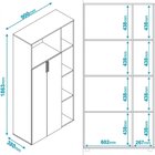 Armário Multiuso 2 Portas 5 Nichos Brv Móveis Branco