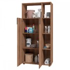 Armário Multiuso 2 Portas 5 Nichos Castanho Bs 210 - Brv Móve