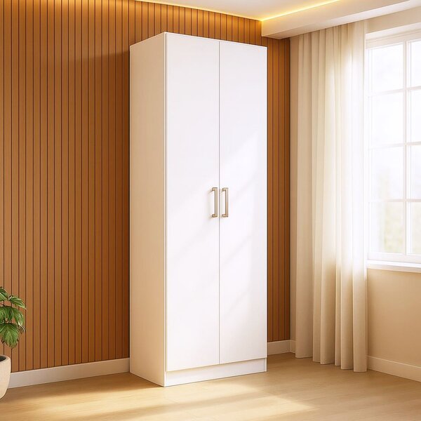 Armário Multiuso 2 Portas 5 Prateleiras Branco